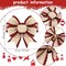 4 Pieces Christmas Burlap Plaid Bow Christmas Buffalo Plaid Bow Gingham Craft Bows Tree Decorative Bows Wreath Bow Decor for Crafts Xmas Party Birthday Decor (Red and Black)